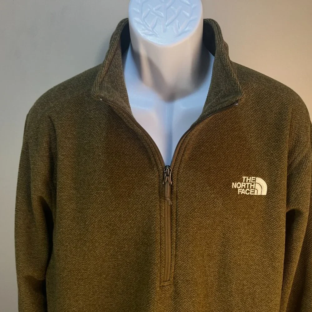 The North Face Men’s Dark Green 1/2 Zip Pullover 🍃 Jacket XL EUC 🏔️